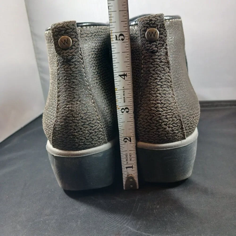 Wolky Dusky Winter Taupe Chukka Wedge Boots size 37 US size 6M